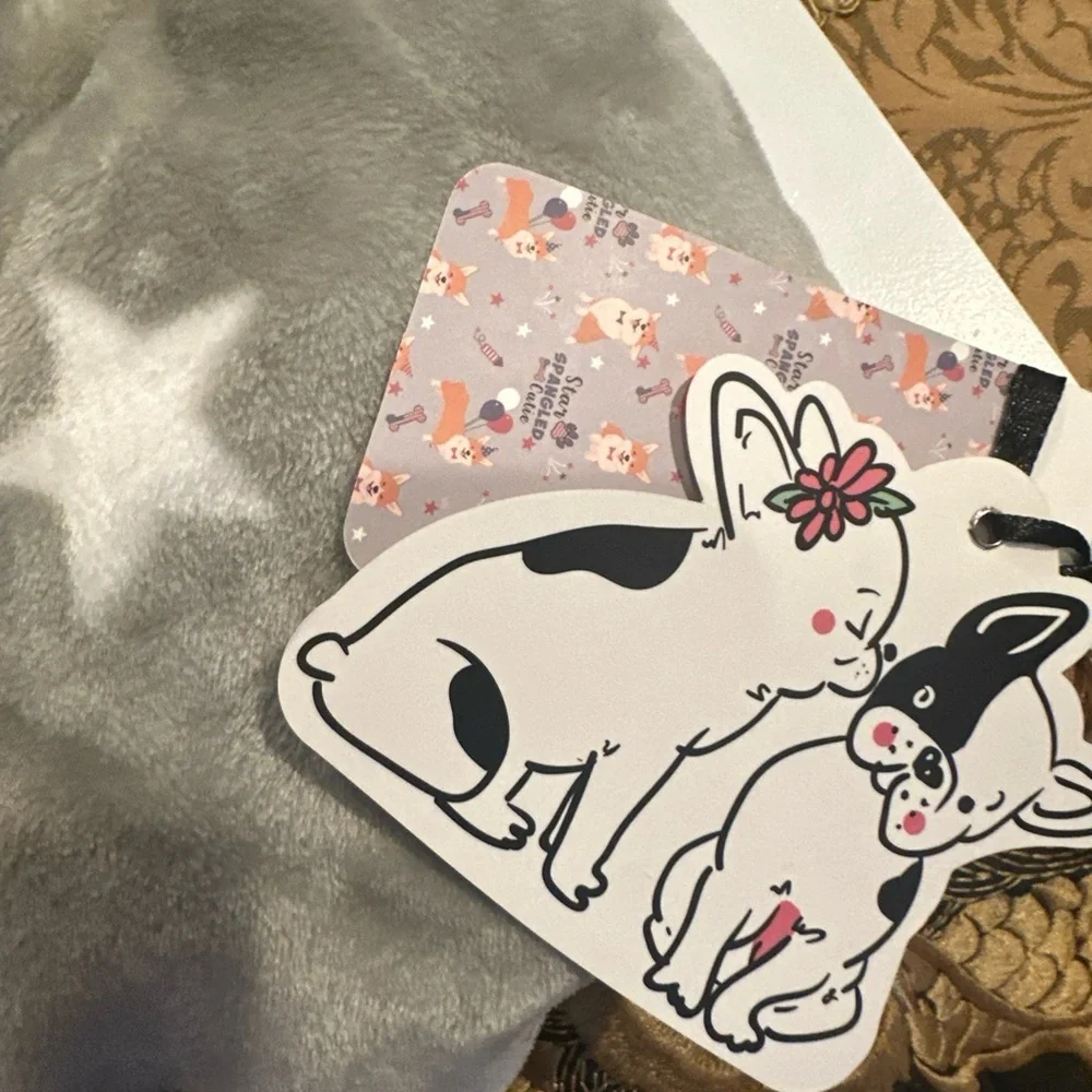 Pickle & Dot Oversized Plush Throw 60x70” Dogs Star Spangled Cutie